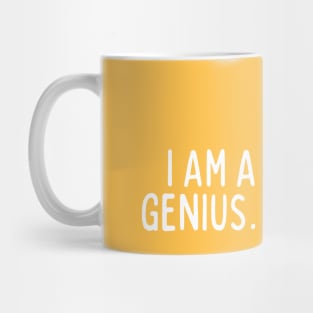 Orange I Am A Genius Mug